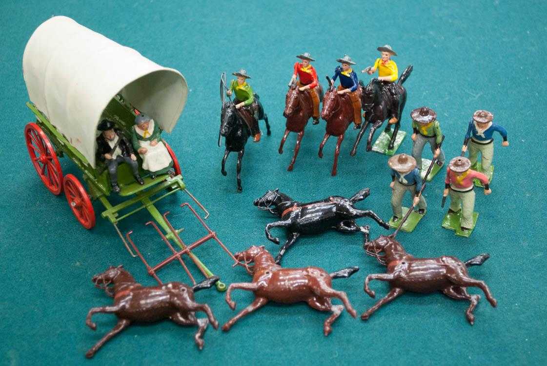 Appraisal: COLLECTION OF BRITAIN'S LTD CAST TOYS including No Cowboys Mounted