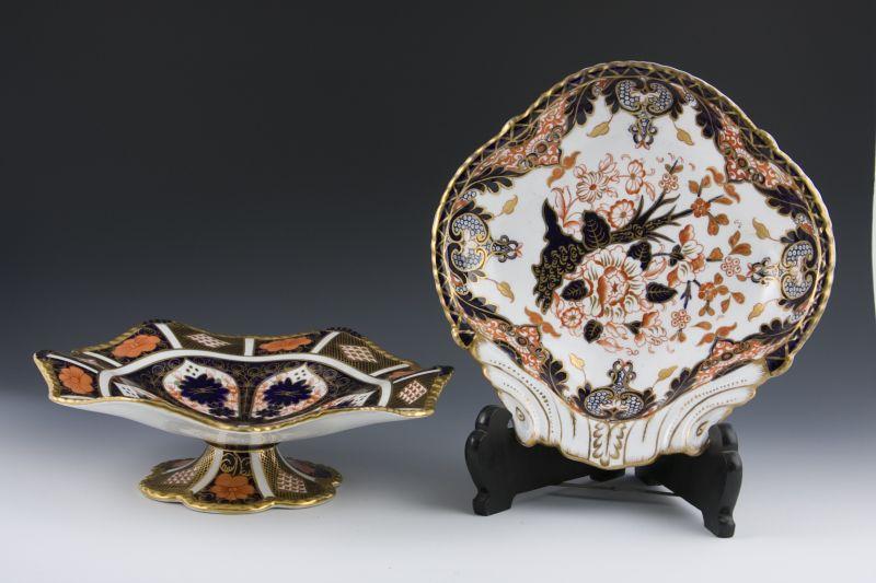 Appraisal: Two Pieces of Royal Crown Derby Imari Pattern a compote