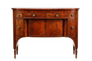 Appraisal: Fine Late Sheraton Cherry Mahogany Sideboard English American first quarter