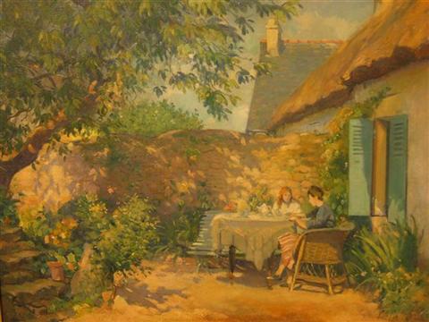 Appraisal: ABEL GEORGE WARSHAWSKY AMERICAN - GARDEN BREAKFAST - ISLE AUX