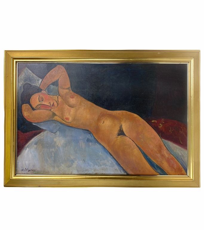 Appraisal: Amedeo Modigliani Italian oil painting After Amedeo Modigliani Italian oil