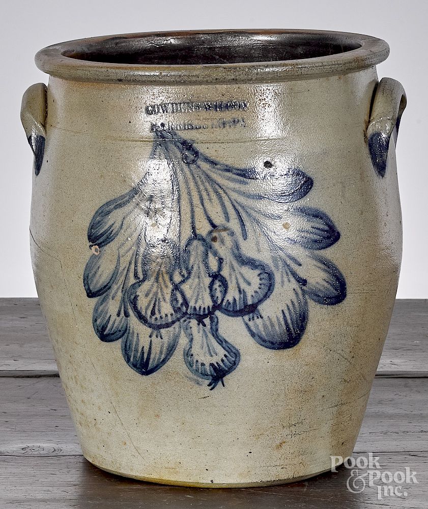 Appraisal: Pennsylvania three-gallon stoneware crock Pennsylvania three-gallon stoneware crock th c