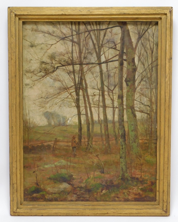 Appraisal: WILLIAM BICKNELL NEW ENGLAND LANDSCAPE PAINTING Massachusetts - Impressionist depiction