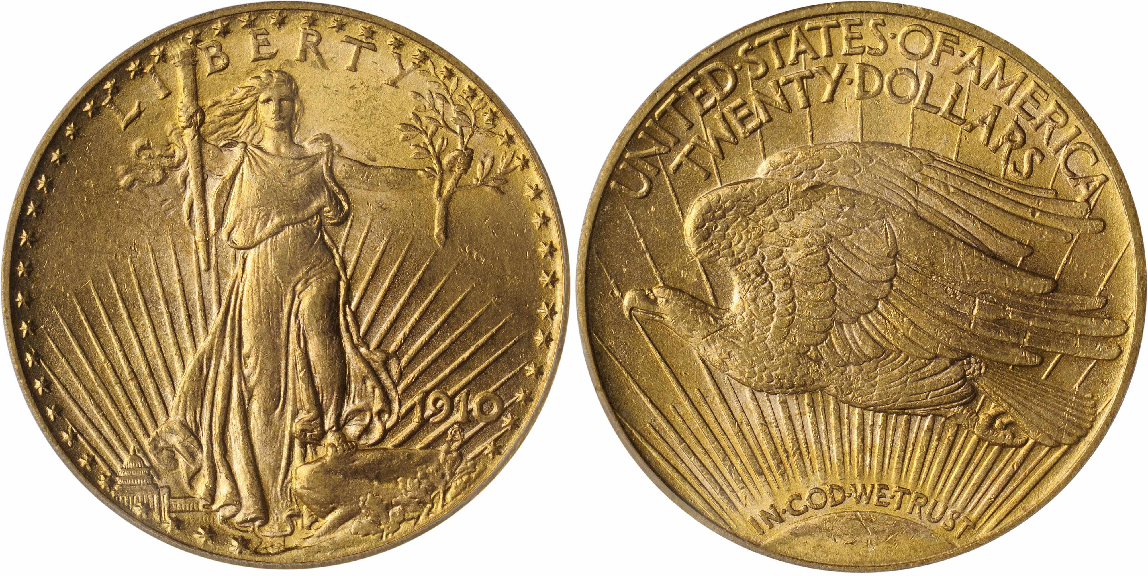 Appraisal: MS PCGS Rich peach-gold toning with just a hint of