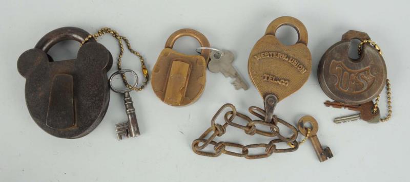 Appraisal: Lot of Interesting Pad Locks with Keys Includes a great