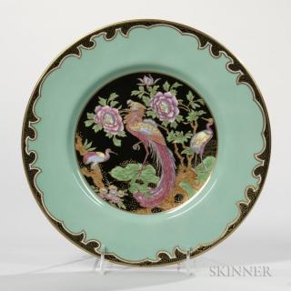 Appraisal: Wedgwood Fairyland Lustre Argus Pheasant Bone China Plate England c