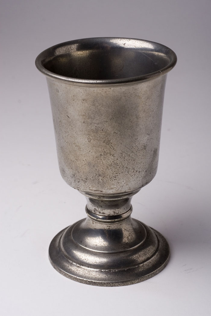 Appraisal: PEWTER CHALICE ATTRIBUTED TO ROSWELL GLEASON - Dorchester Massachusetts -