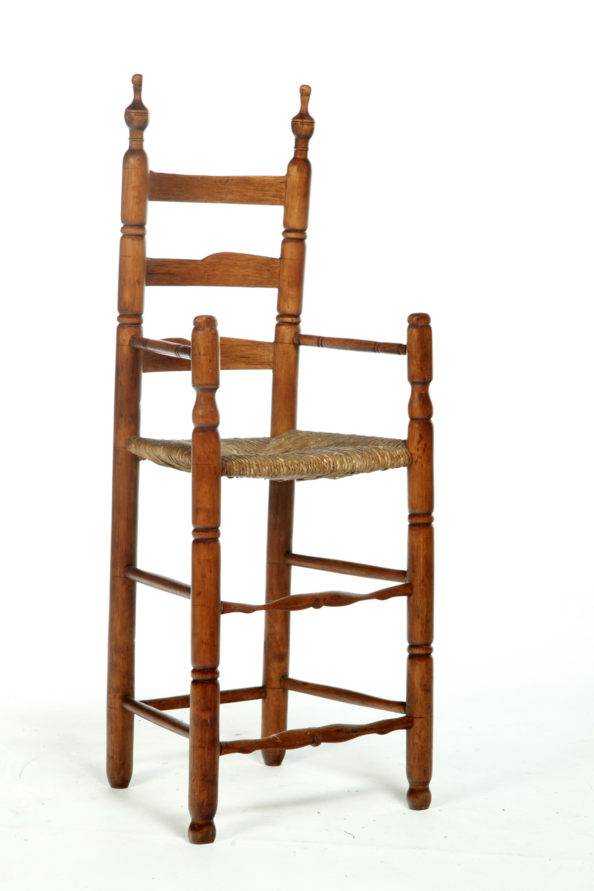 Appraisal: EARLY AMERICAN HIGH CHAIR Mid th century mixed woods Ladder