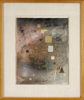 Appraisal: DAVID SHAPIRO b UNTITLED Mixed media and collage on paper