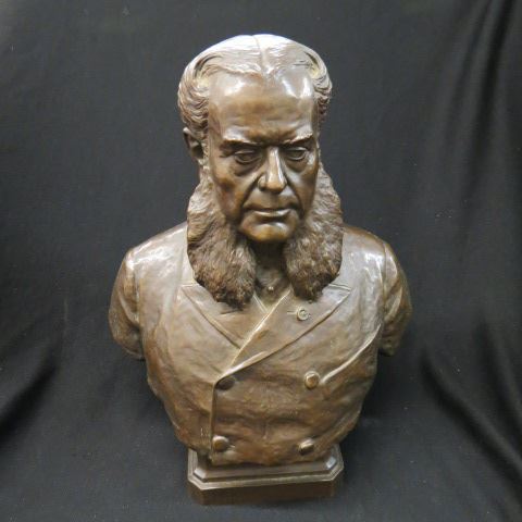 Appraisal: Augustin E Moreau-Vauthier Bronze Bust of a Man well listed