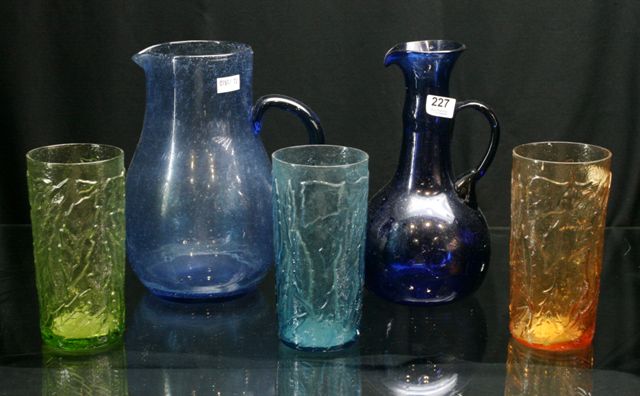 Appraisal: A collection of assorted cobalt blue glass items together with