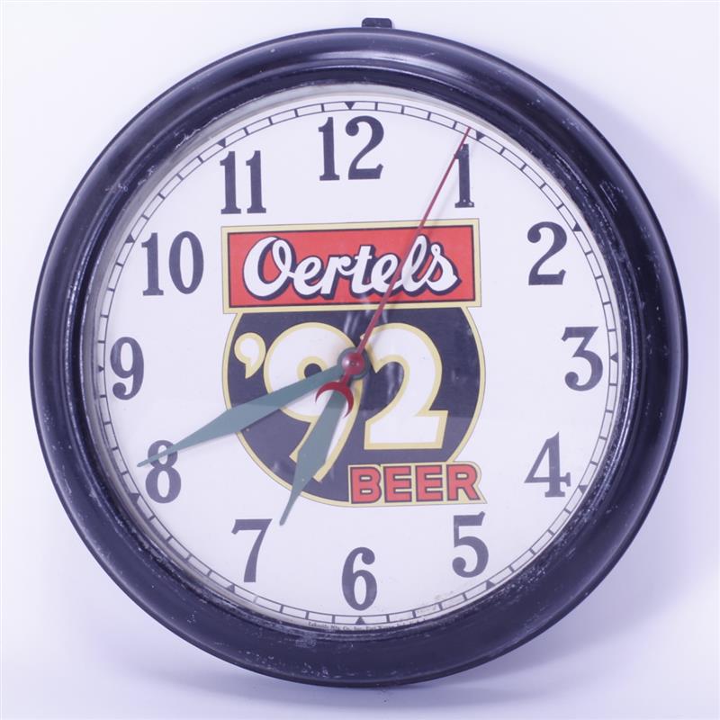 Appraisal: Oertel's ' Beer advertising pub clock