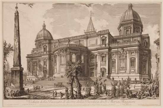 Appraisal: Giovanni Battista Piranesi Italian - ''Veduta della Facciata di dietro