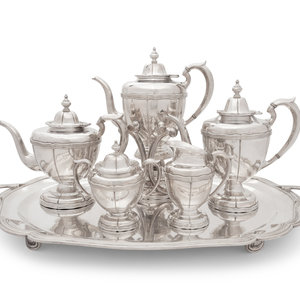 Appraisal: A Sanborns Silver Six-Piece Tea and Coffee Service th Century