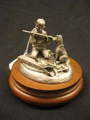 Appraisal: Chilmark Pewter Figurine ''My Favorite Christmas Present Ever'' boy with