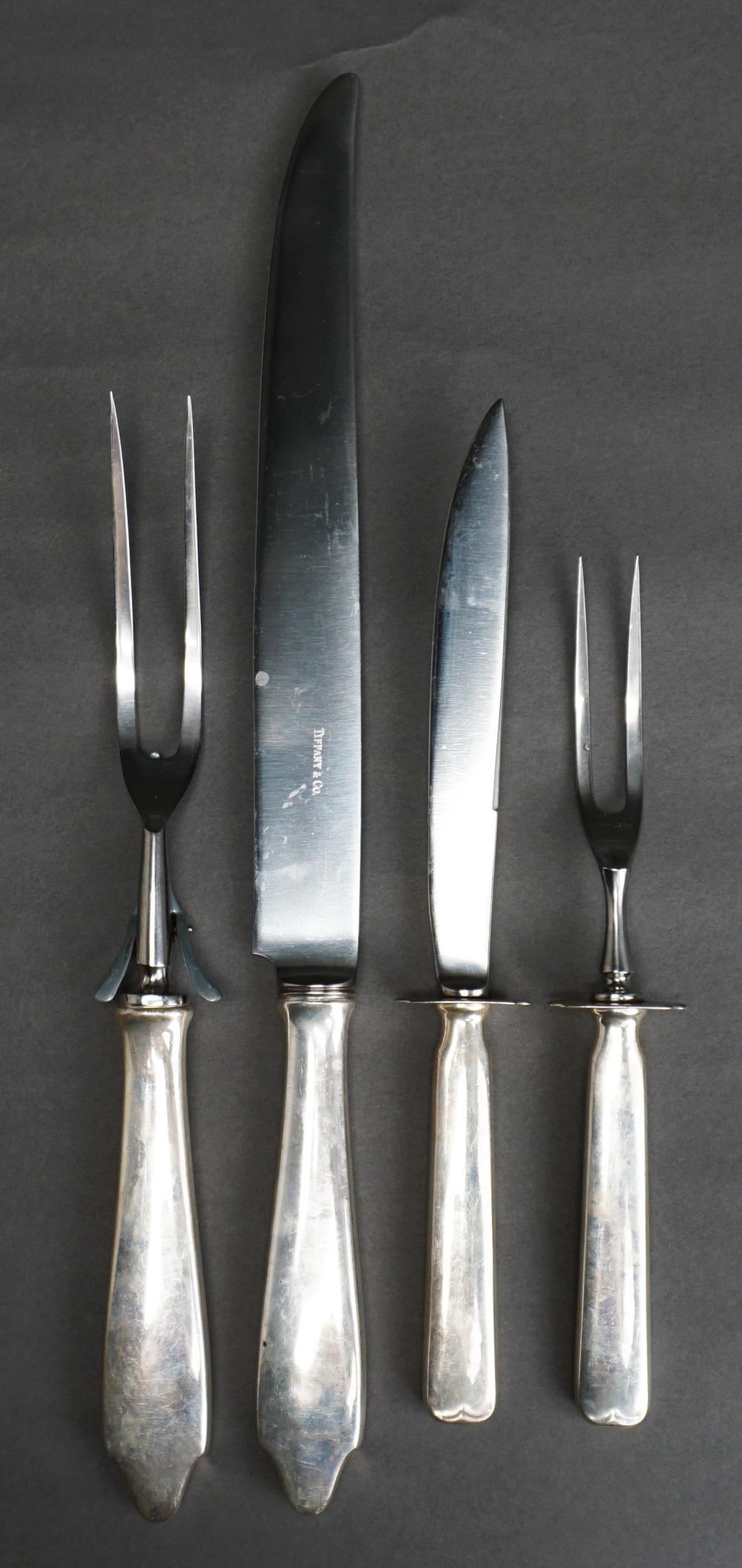 Appraisal: Two American Sterling Silver Handle and Stainless Steel Two-Piece Carving