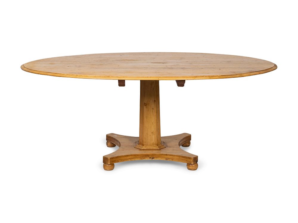 Appraisal: A Regency Style Pine Tilt-Top Extension Table Height x diameter