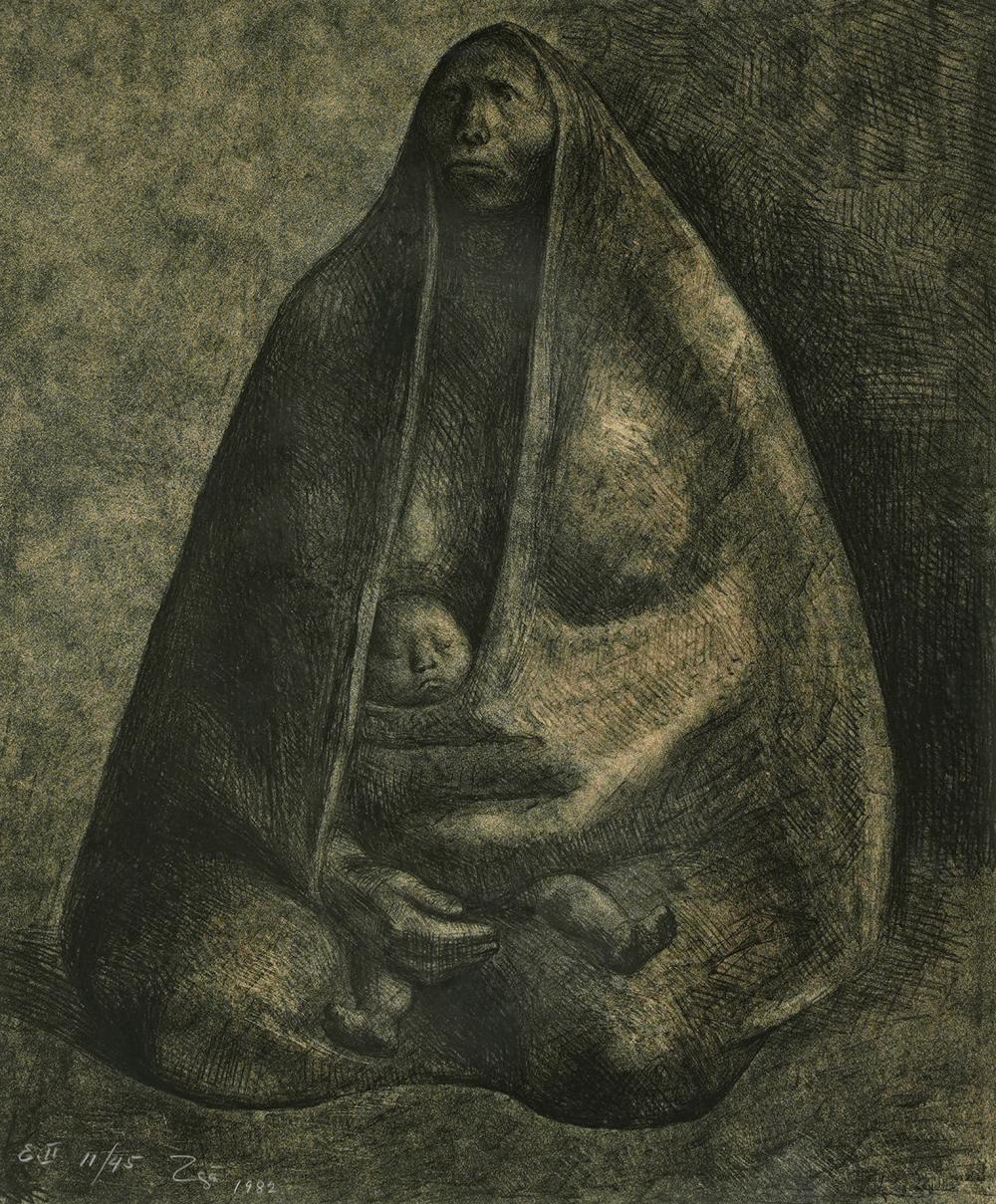 Appraisal: FRANCISCO ZUNIGA - MUJER CON NINO lithograph on wove paper