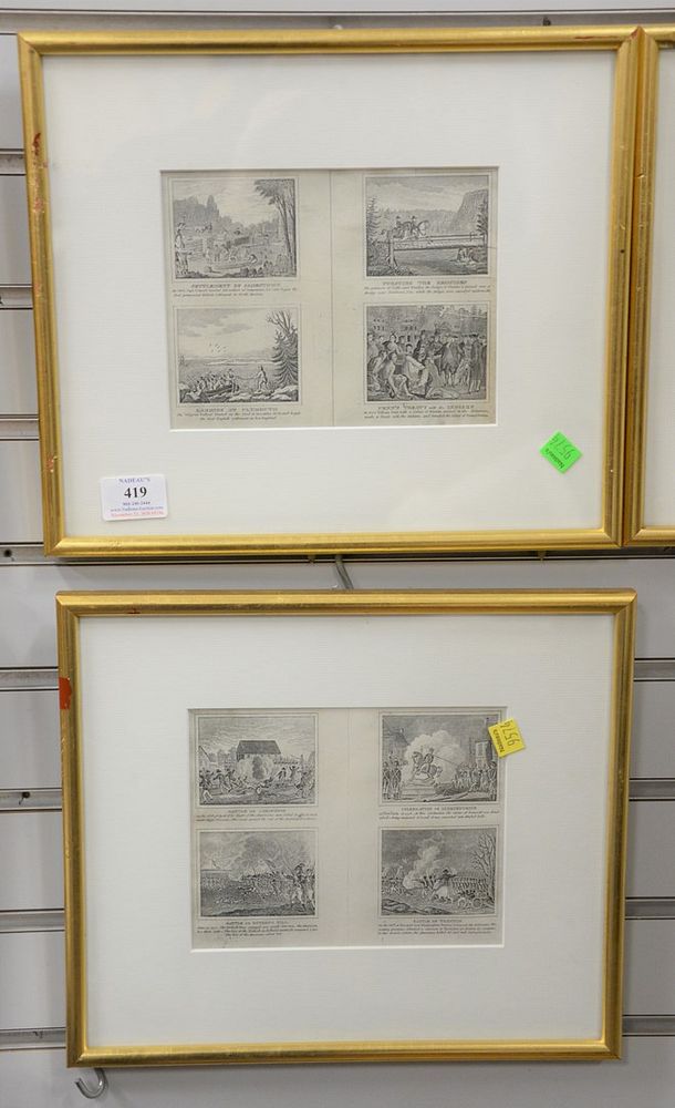 Appraisal: Set of six Wellington engravings four panels in each engraving