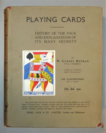 Appraisal: vol Benham W Gurney Playing Cards A History of The