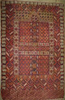 Appraisal: late th c Tekke or Ersari hatchlou prayer rug see