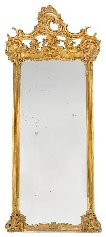 Appraisal: Louis XV Style Gilt Wood Pier Mirror French late th