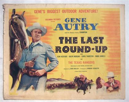 Appraisal: pieces Movie Posters Western Series The Last Round Up Columbia