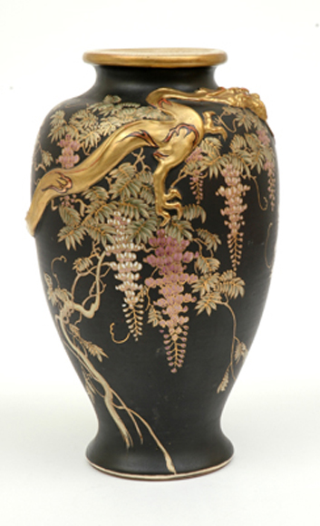 Appraisal: A JAPANESE SATSUMA VASE Meiji Period Baluster the body decorated