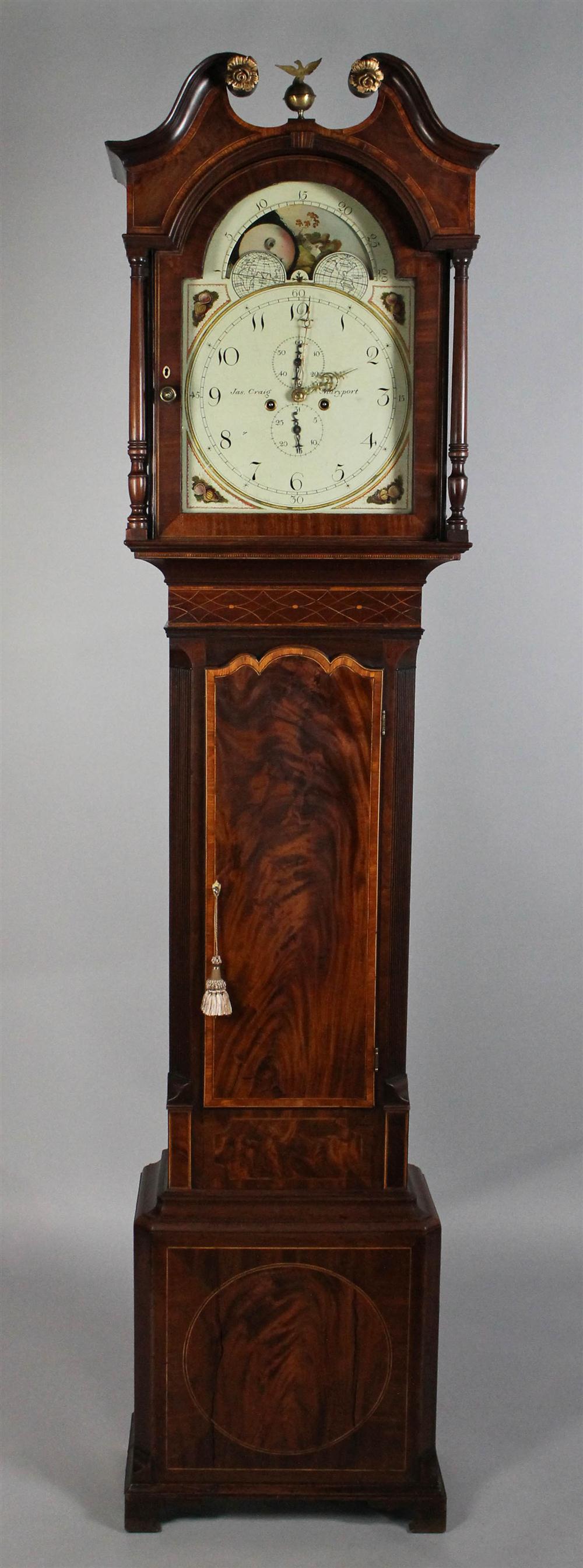 Appraisal: GEORGIAN JAS CRAIG MARYPORT TALL CASE CLOCK CA - having