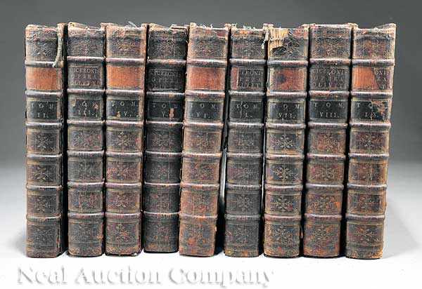 Appraisal: Leather Bindings M Tullii Ciceronis Opera cum Delectu Commentariorum edited