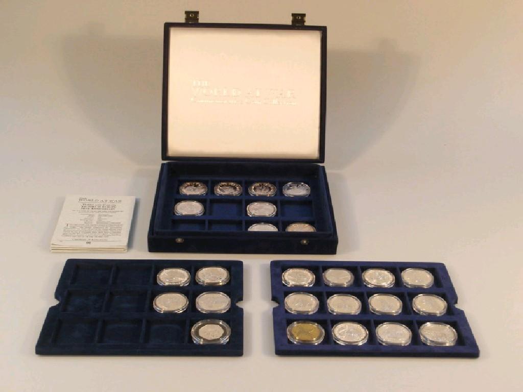 Appraisal: Commemorative coin collection The World at War silver proof coins