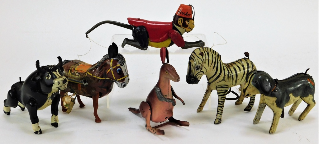 Appraisal: PC JAPANESE LINEMAR ANIMAL TIN TOY GROUP Japan th CenturyIncludes