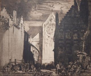 Appraisal: Frank Brangwyn etching Frank Brangwyn British - - ''Church of