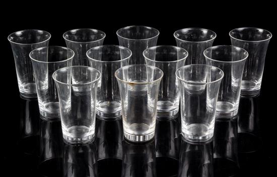 Appraisal: Sale Lot A Set of Twelve Steuben Short Glasses Height