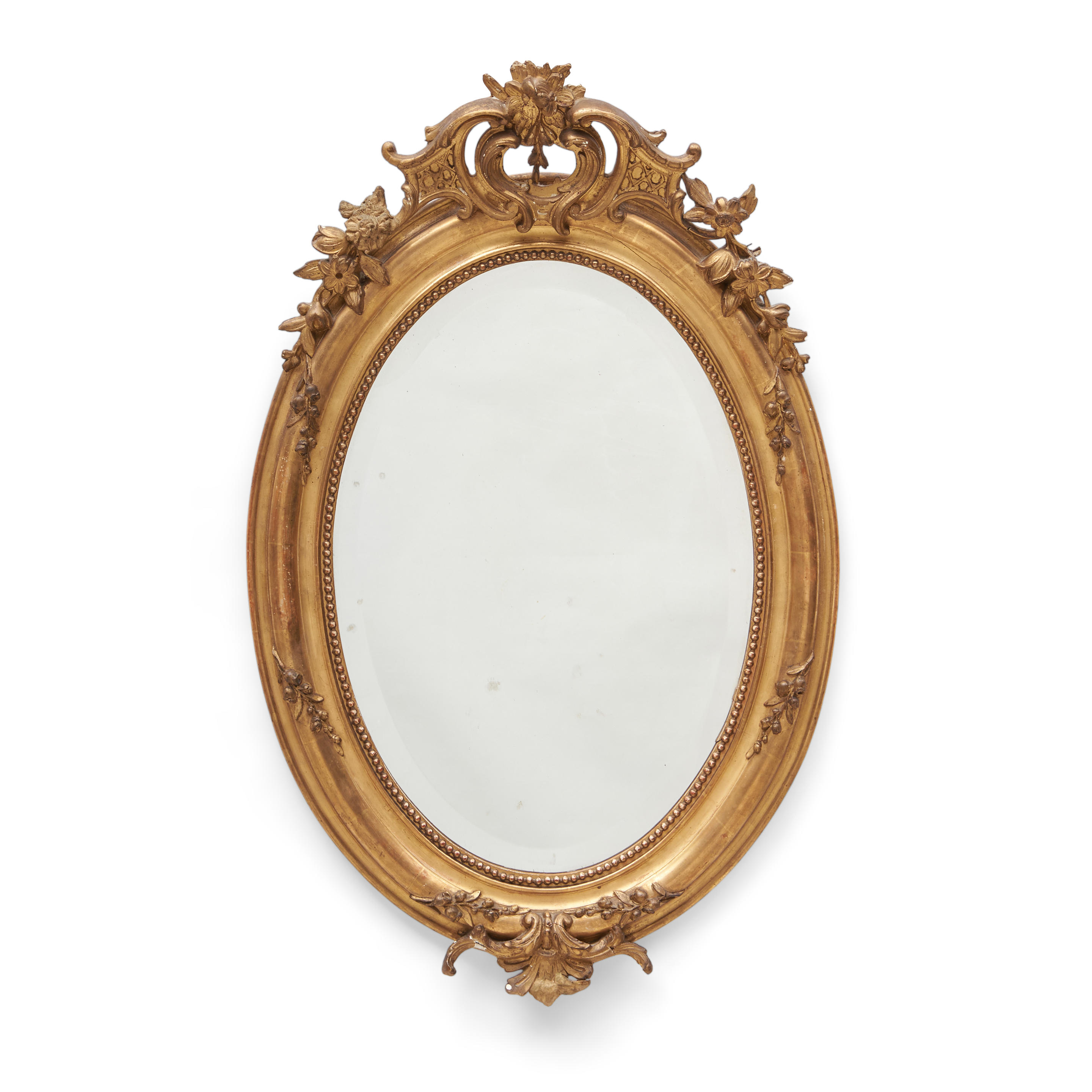 Appraisal: Louis XV-style Gilt-gesso Mirror ht wd in