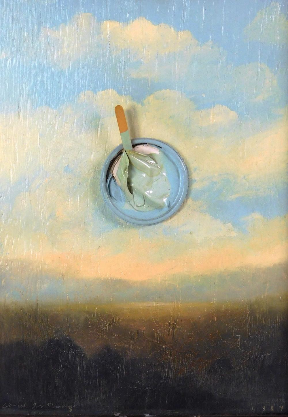 Appraisal: Carol Anthony American b My Blue Dip-Stick Sky-Cap Portrait oil