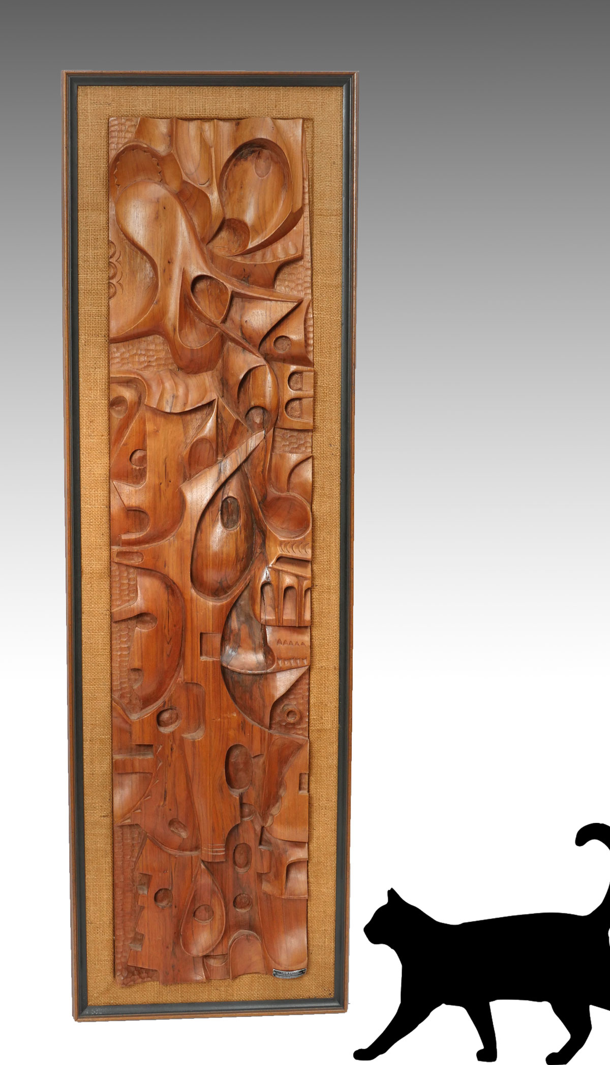 Appraisal: POTOSI Luis Ecuadorian th Century Abstract Wood Carving '' in