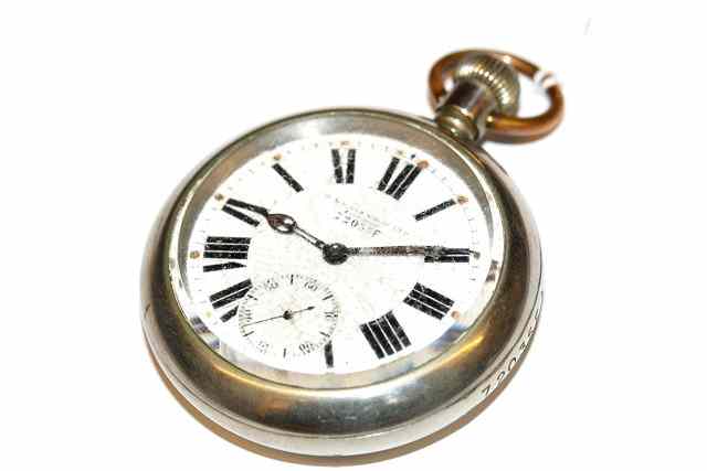 Appraisal: A STEEL POCKET WATCH by H Williamson London army issue