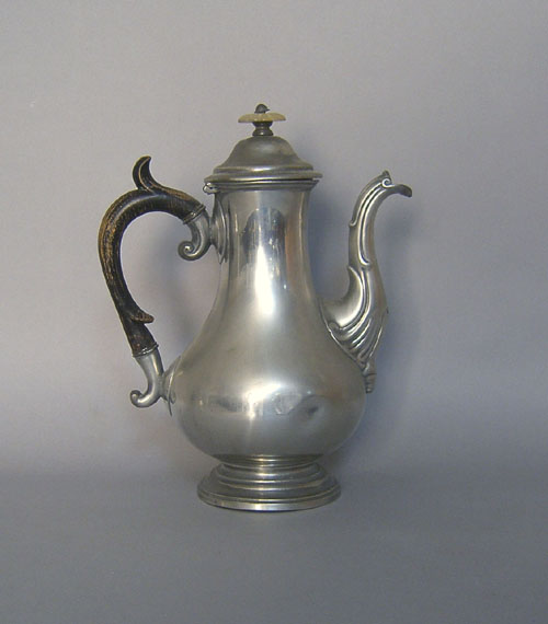 Appraisal: Dixon and Sons pewter coffeepot h