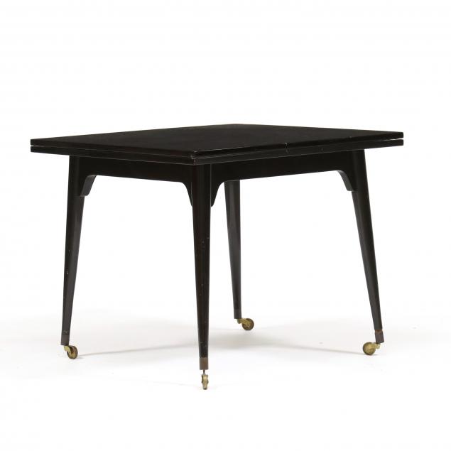 Appraisal: EDWARD WORMLEY AMERICAN - FLIP-TOP TABLE Dunbar s nearly black