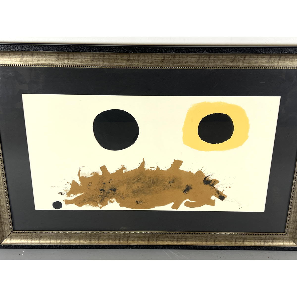 Appraisal: Large Adolf Gottlieb Lithograph Print Framed under glass Unsigned Glued