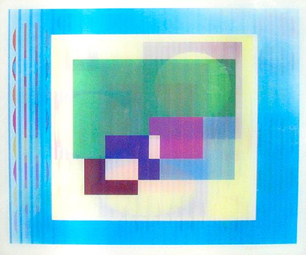 Appraisal: Yaacov Agam Untitled Color agamograph signed and numbered in pen