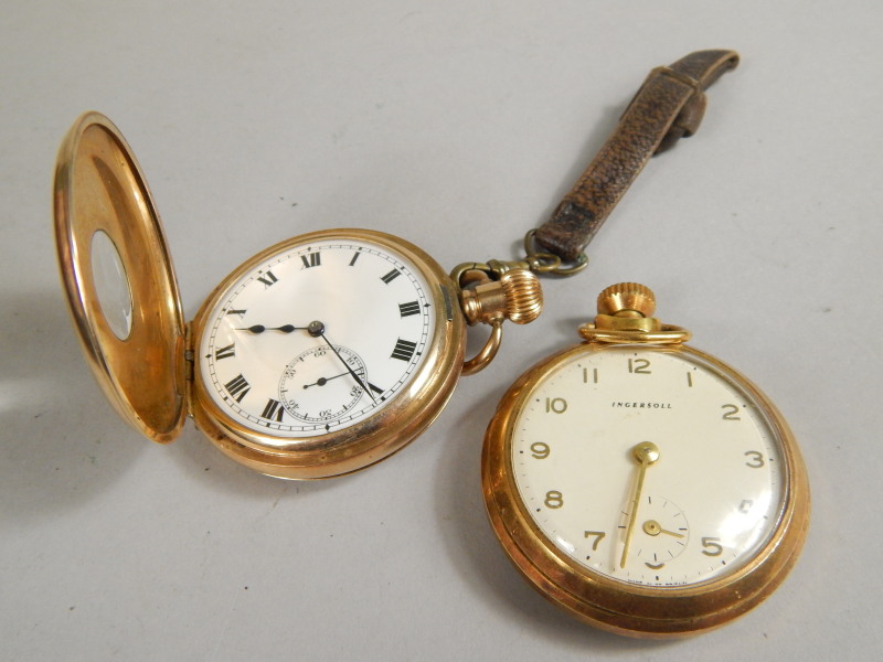 Appraisal: A thC half Hunter pocket watch by Dennison the cm