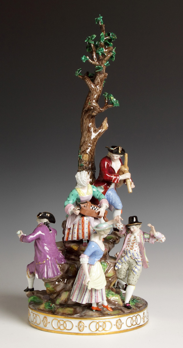 Appraisal: Meissen Figural Group w Musicians