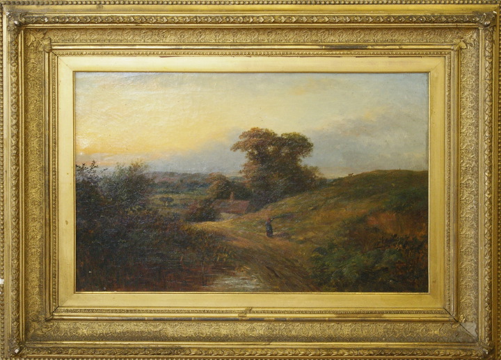 Appraisal: Claridge Turner British fl - View of a Woman Walking