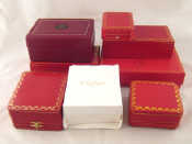 Appraisal: Six various Cartier boxes and one Piaget