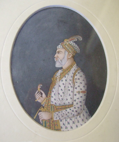 Appraisal: Two Indian miniature paintings of nobleman th century each seated