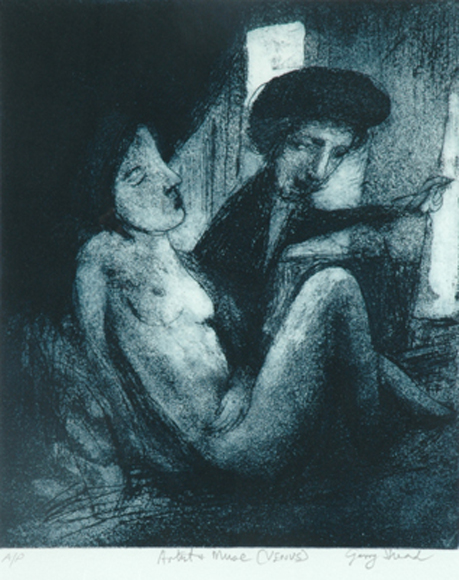 Appraisal: Gary Shead born Artist and Muse Venus etching A P