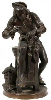 Appraisal: ADRIAN GAUDEZ BRONZE SCULPTURE ADRIAN GAUDEZ FRENCH - BRONZE SCULPTURE