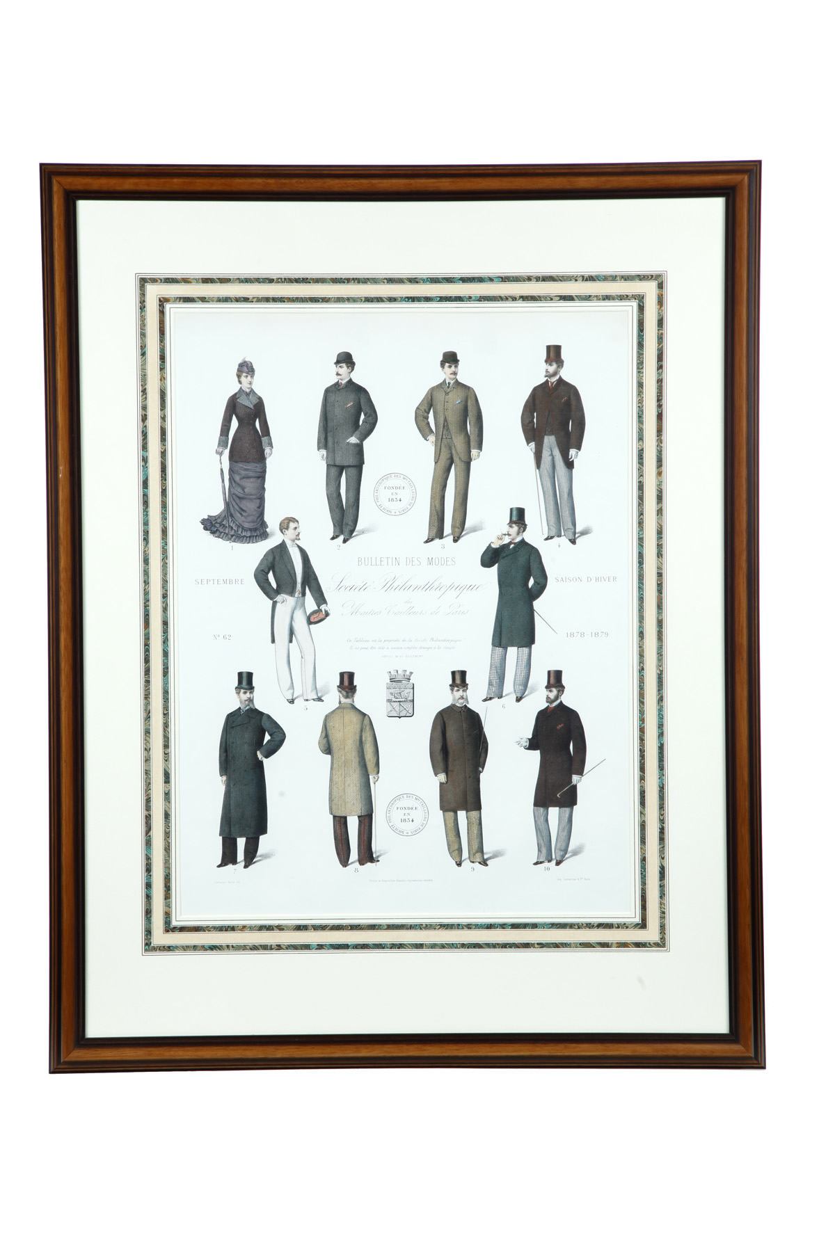 Appraisal: GENTLEMAN'S FASHION PLATE Possibly France th century Depicting men's winter